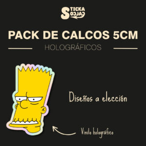 pack stickers a elección (5cm) <p> vinilo holográfico