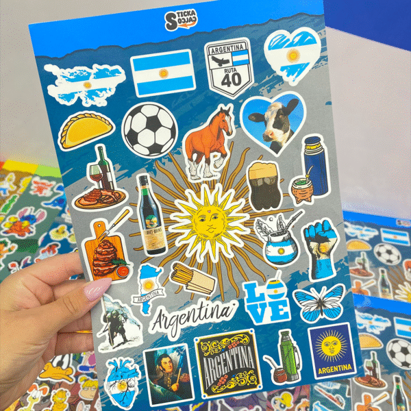 planchita stickers (20x29cm)  vinilo blanco
